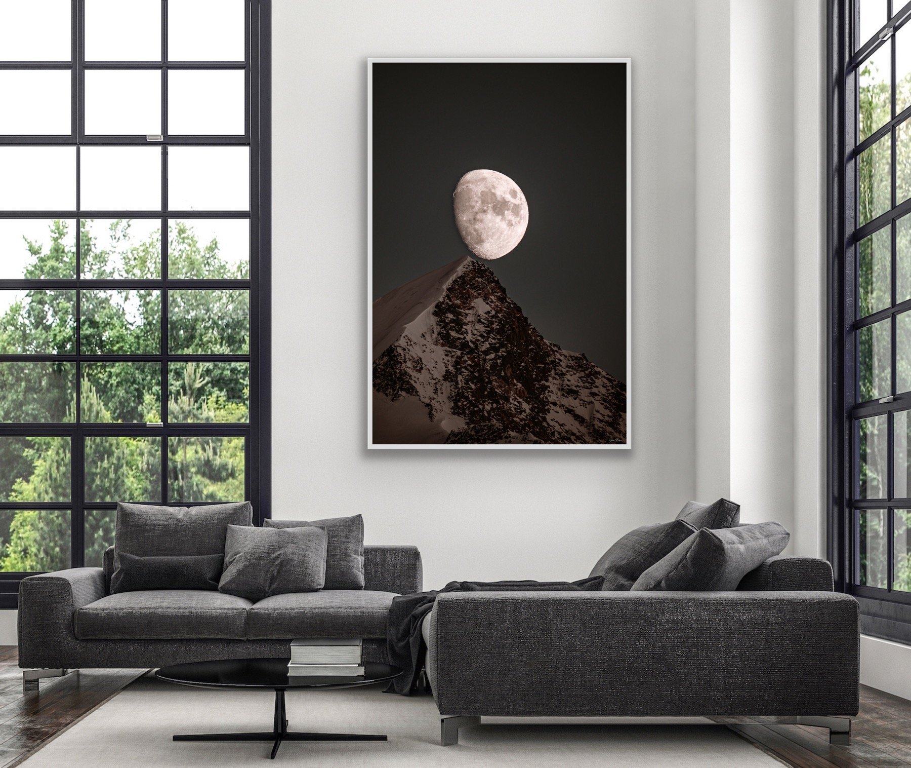 Installation chambre avec photographie noir et blanc Boris Molinier