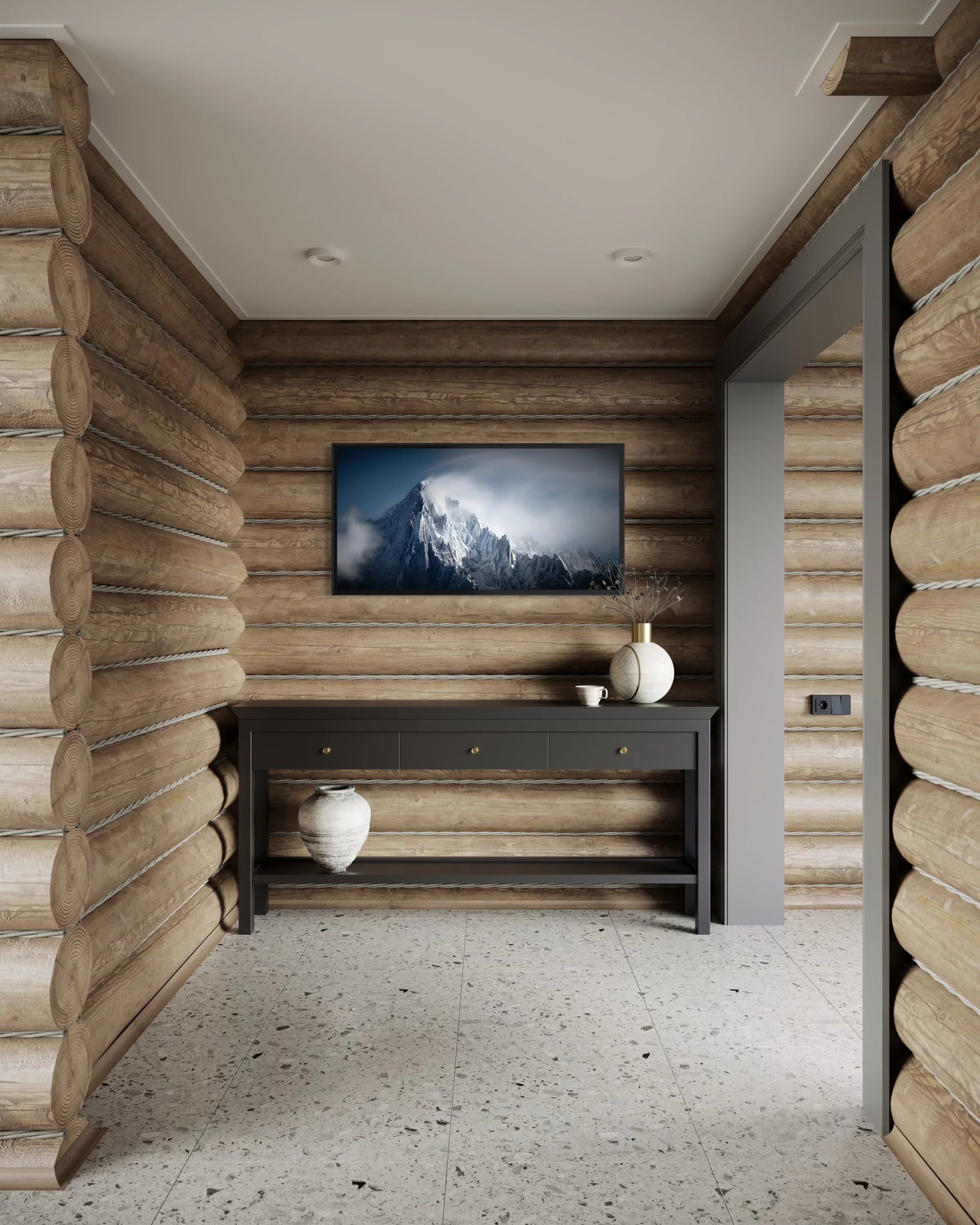 Tempête sur l'Aiguille Verte et les Drus — Mise en situation